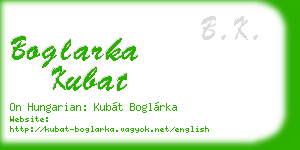 boglarka kubat business card